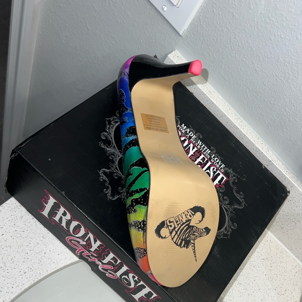 RARE ZEBRA MULTICOLOR HEELS from Torrid Multicolor Women's Heels - Picture 5 of 7